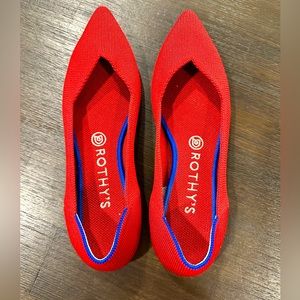 Rothy’s The Point in Red, size 8.5